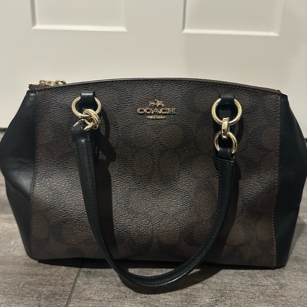 Coach Monogram Leather Crossbody Bag